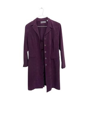 Amanda Smith Petites Purple Blazer Jacket Size 8P Longline Career